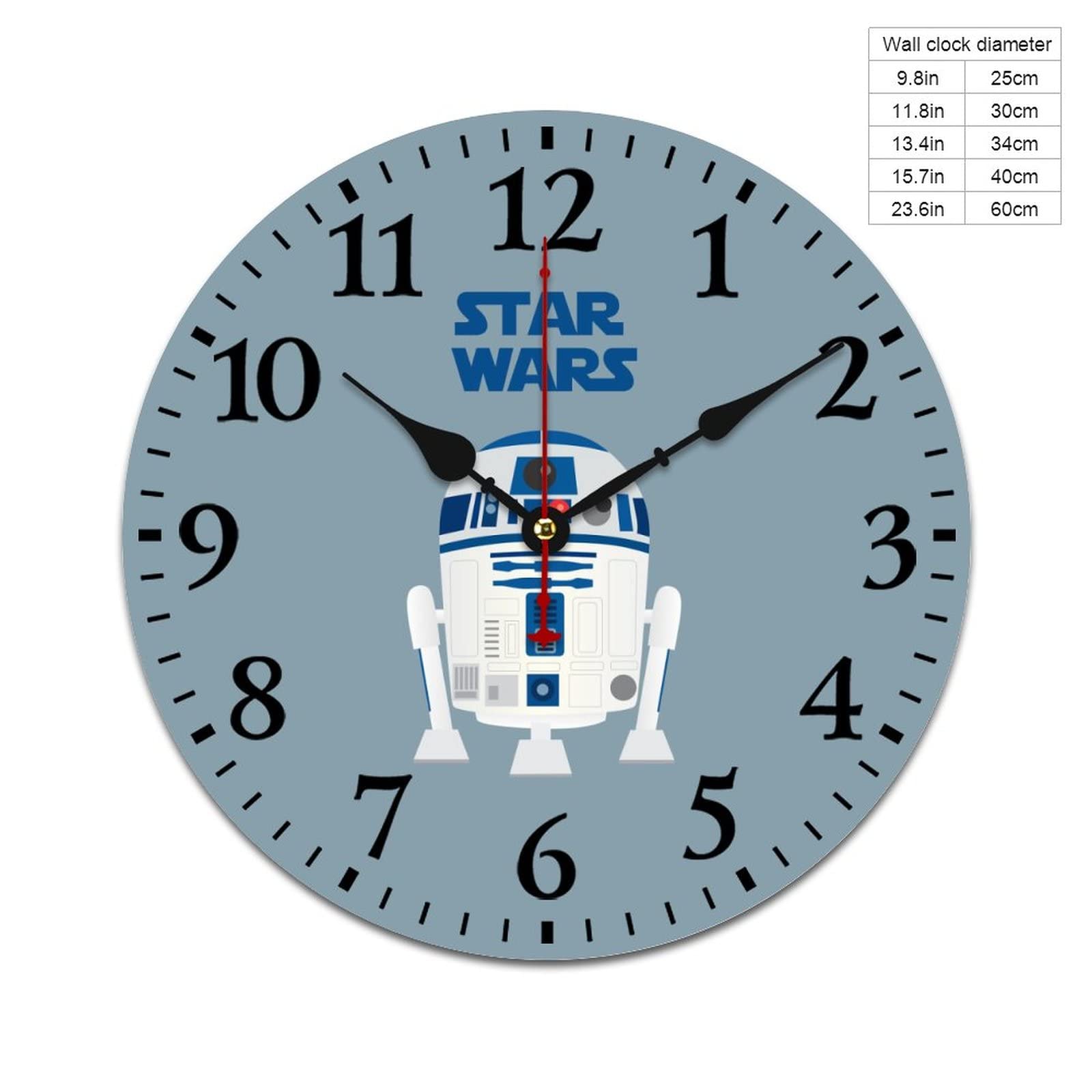 Amazon.co.jp: スターウォーズ 掛け時計 木製壁掛け時計 静音